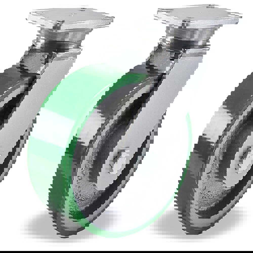 Swivel Top Plate Caster: Polyurethane, 8